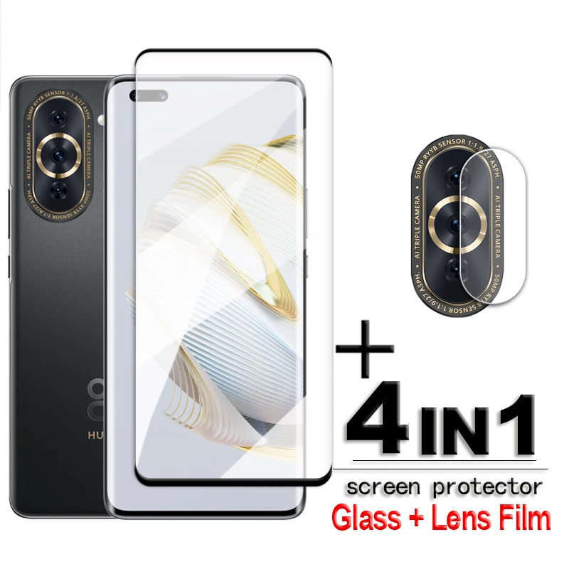 Par Huawei Nova 10 Pro Stikla 3D Pilnībā Segtu Izliekta Ekrāna Aizsargs, Huawei Nova 10 Rūdīta Stikla Nova 10 Pro Objektīvs Filmu 6.78 collas