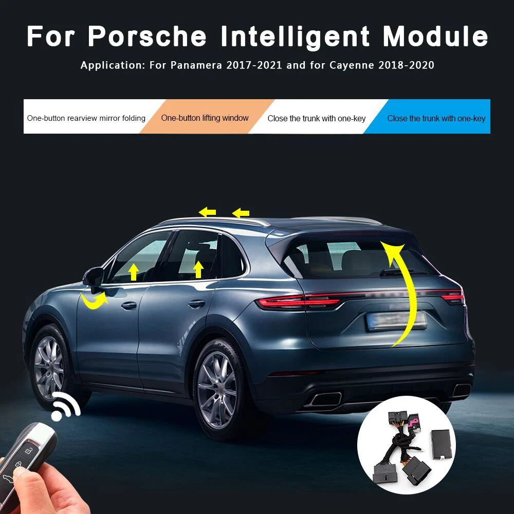 Auto Vienā-atslēgu Logu Pacēlājs Smart Modulis Porsche Cayenne Macan Panamera Elektriskās Tālvadības Tailgate Modulis