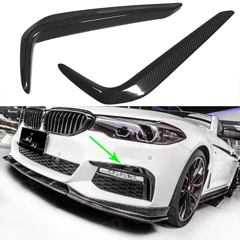 BMW G30 M Sport Nekustamā Oglekļa Šķiedras Auto Priekšējais Gaisa Ventilācijas Apdare, Miglas lukturi Apdares Sadalītāja Spoilers 2016-2019 Auto Piederumi