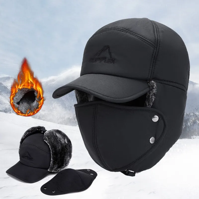 2022. gada Ziemas Siltā Sabiezēt Mākslīgās Kažokādas Bomber Cepuri Vīrieši Sievietes Auss Pārlaidums Klp Slēpošanas Mīksto Siltuma Cepurītes, Cepures Vāciņi Ekstrēms Aukstā