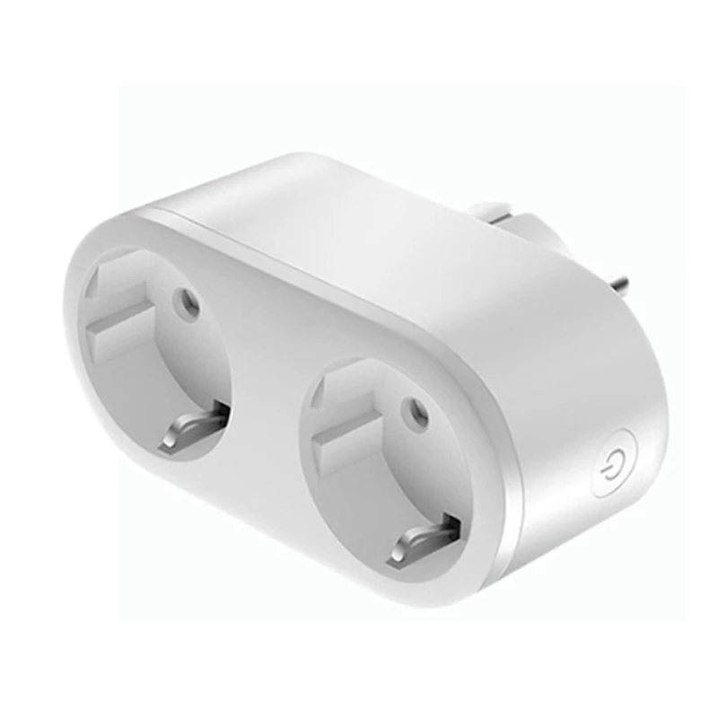 Dual Socket ES Adapteris Tuya Smart Dzīves Tālvadības Uzraudzības Pilnvaras Vietās Alexa