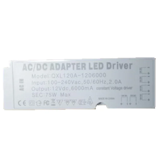 LED Driver Barošanas 75W Input AC 100-240V Ugunsdrošas 6 Porti AC/DC Adapteris LED led gaismas, Vairākām Vadu Porti