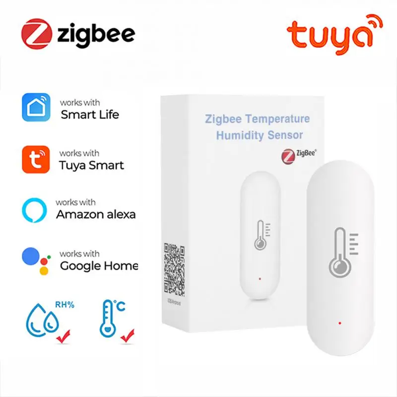 Tuya ZigBee Smart Temperatūras Un Mitruma Sensors Akumulatora Barošanu Iekštelpu Termometrs Darbojas Ar Alexa, Google Home Smart Dzīves APP