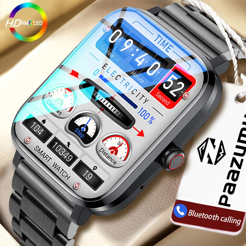 2023 NFC Bluetooth Atbildēt uz Zvanu Smart Skatīties Vīrieši sirdsdarbība Fitnesa Tracker Pulksteņi IP68 Ūdensnecaurlaidīga Sieviešu Smartwatch par 1.85 collas