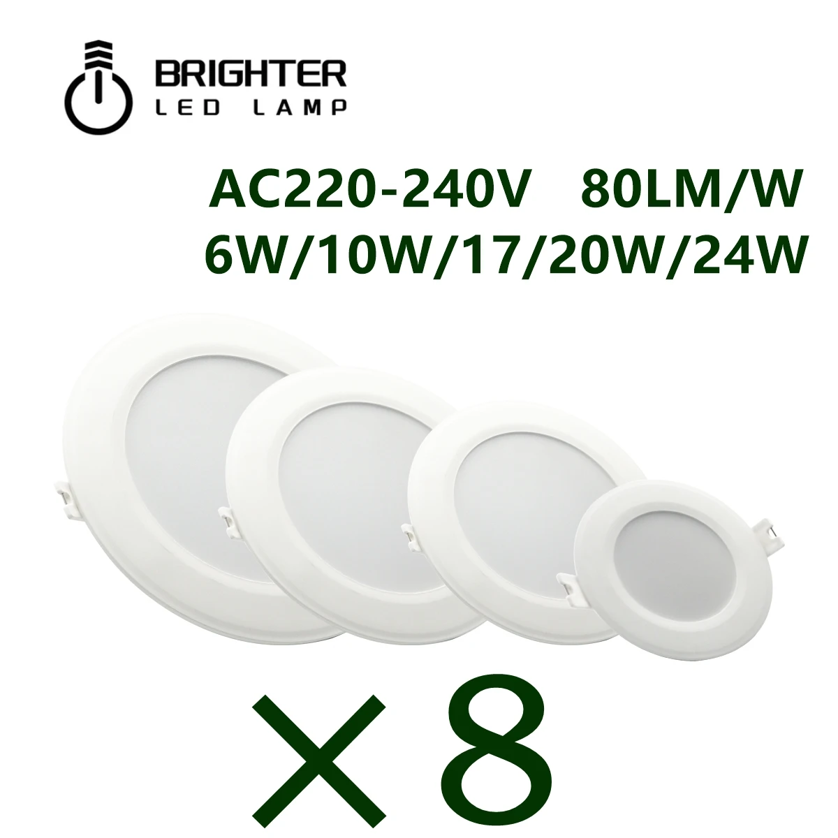 Ultra-plānas iestrādāta LED downlight 220V 6W-24W augsta gaismas silta baltā gaisma ir piemērota virtuves, vannas istabas, studiju un biroja