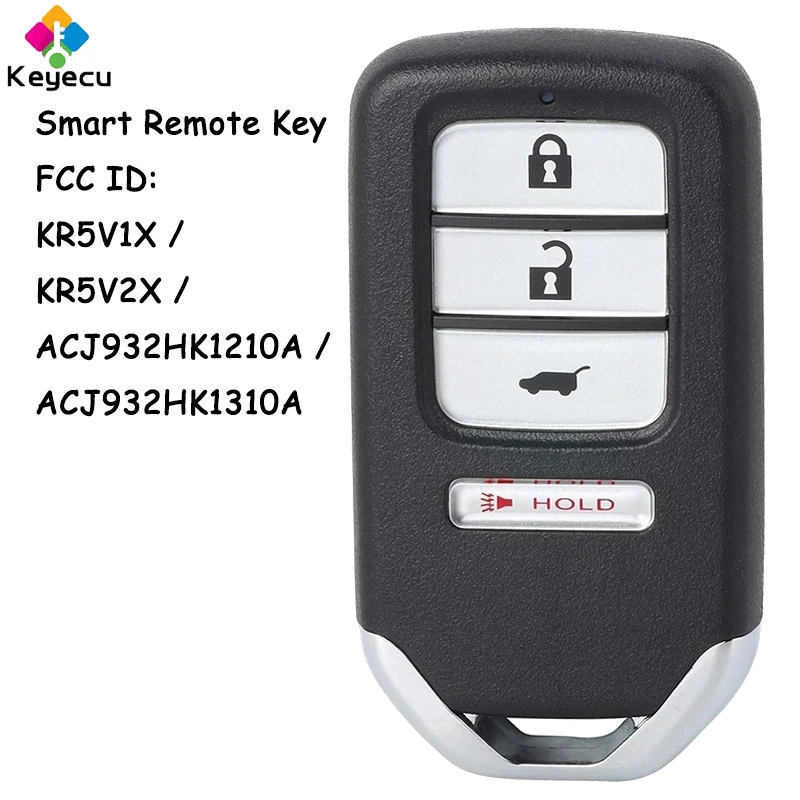 KEYECU Smart Remote Auto Atslēga Honda CR-V, CR-Z Fit HR-V Civic Odyssey Izmēģinājuma HRV Fob KR5V1X KR5V2X ACJ932HK1210A ACJ932HK1310A