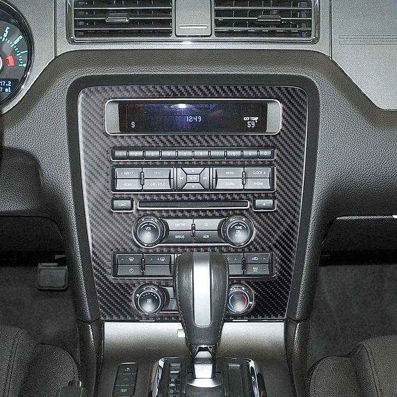 Oglekļa Šķiedras Auto Centrs Kontrole, Navigācijas Paneļa Modifikāciju Segtu Apdares Lentes Uzlīmes Ford Mustang 09 Interjera Aksesuāri