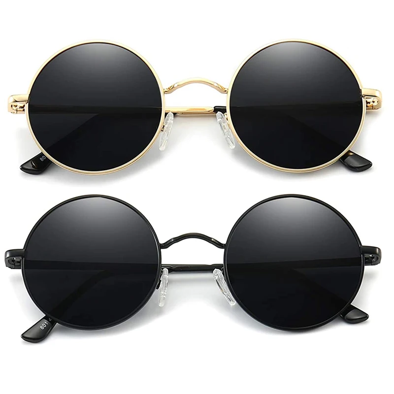Retro Kārtu Polarizētās Saulesbrilles, Vīriešu Zīmolu, Dizaineru, Saules Brilles Vintage Sieviešu Sakausējuma Metāla Rāmis Melnā Lēcas, Briļļu Braukšanas UV400