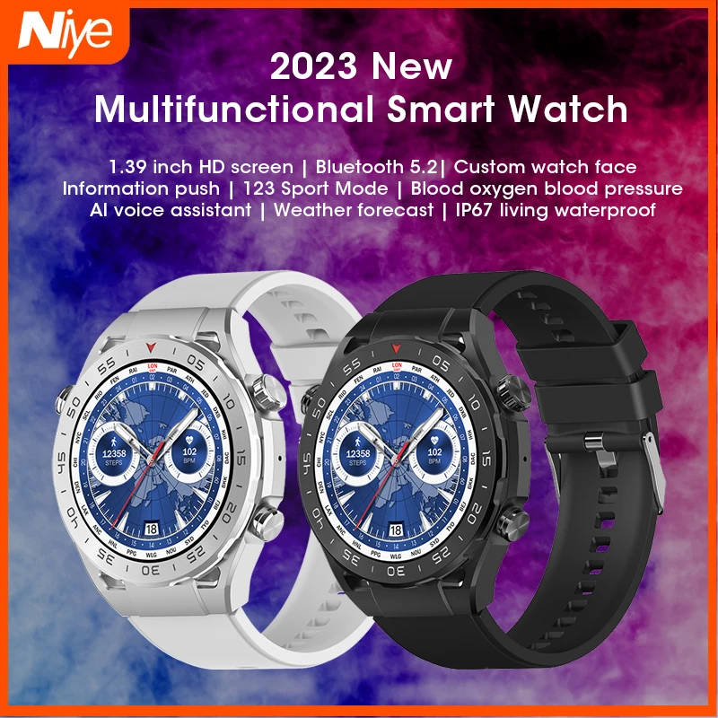Niye Jaunu 1.39 Collu Skārienekrānu Smartwatch Bluetooth 5.2 Zvanu Sporta Aproce Sirdsdarbība, Asins Spiediena Monitoringa Skatīties Aproce