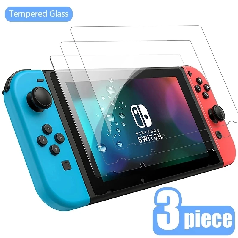 3PCS Pilnībā Segtu Rūdīta Stikla Nintendo Slēdzis NS Ekrāna Aizsargs, Nintendo Slēdzis Lite Stikla Filmu Atskaņotāju Aksesuāri