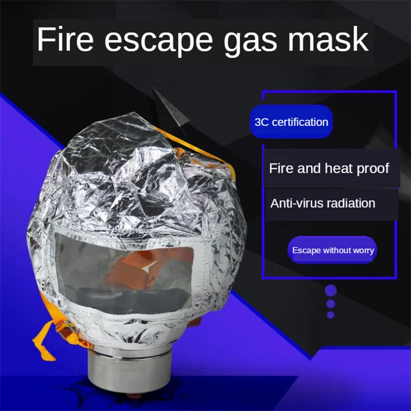 Uguns Eacape Maska Self-glābšanas Respiratoru, Gāzes Maska, Dūmu Aizsardzības Sejas Segtu Personas, Avārijas Evakuācijas Kapuci PM016