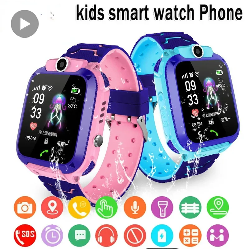 Bērniem Smartwatch Rokas Kids Smart Skatīties Zēni Meitenes GPS Tracker Ūdensizturīgs rokas Pulkstenis Elektronisko Digitālo Saistīti Pulkstenis Bērns