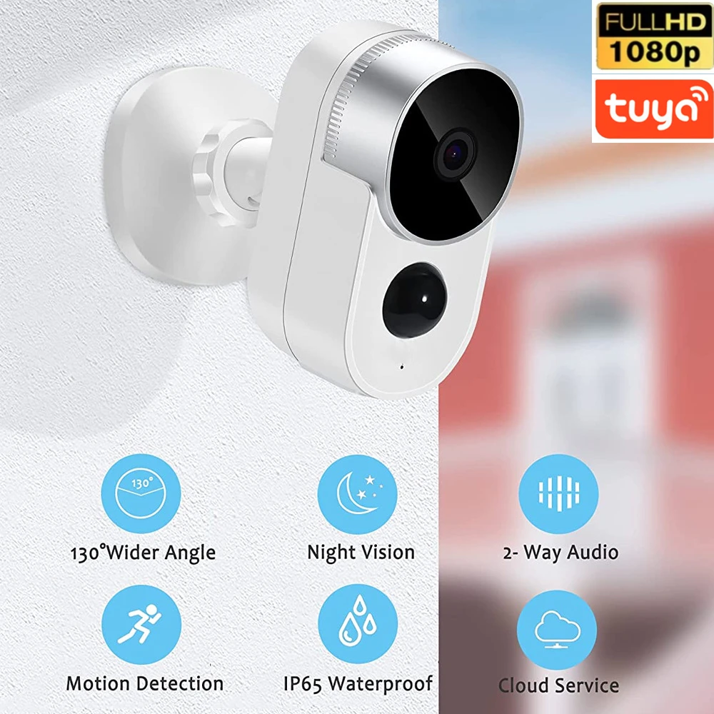 HD 1080P WiFi Kameru TUYA Smart wWreless IP Uzraudzīt Kustību Iebūvēts Akumulators Nakts Redzamības Home Security Videokamera