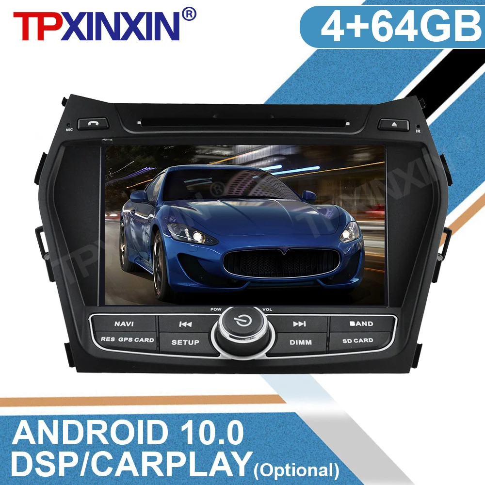 Android 10 Par Hyundai IX45 Sante Fe 2013 2014 2015 2016 2017 2018 Auto Radio Stereo Multimediju Atskaņotājs, GPS Navigācijas Vienības Vadītājs