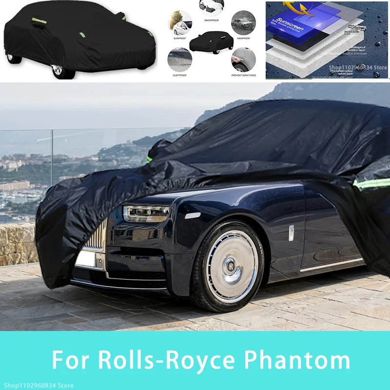 Rolls-Royce Phantom Āra Aizsardzības Pilnu Automašīnas Sedz Sniega sega, Saulessargs Ūdensizturīgs nepievelk putekļus Ārpuse Auto piederumi