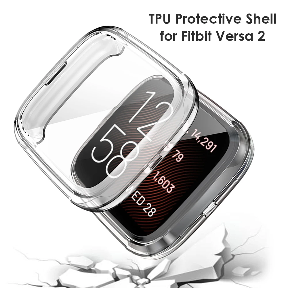 AntiScratch Aizsardzības Gadījumā Fitbit Versa2/Fitbit Otrādi 2se vērtība Smart Skatīties Ekrānā Aizsardzības Buferi Gadījumā, TPU Pilnībā Segtu Shell