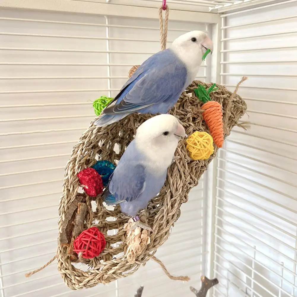 YOUZI Putnu Papagailis Tuneļa Rotaļlietas Karājas Šūpoles Stāvēt Telts Guļamtīkls Ar Krāsainiem Košļājamā Virves Mazinātu Garlaicību Rotaļlietas