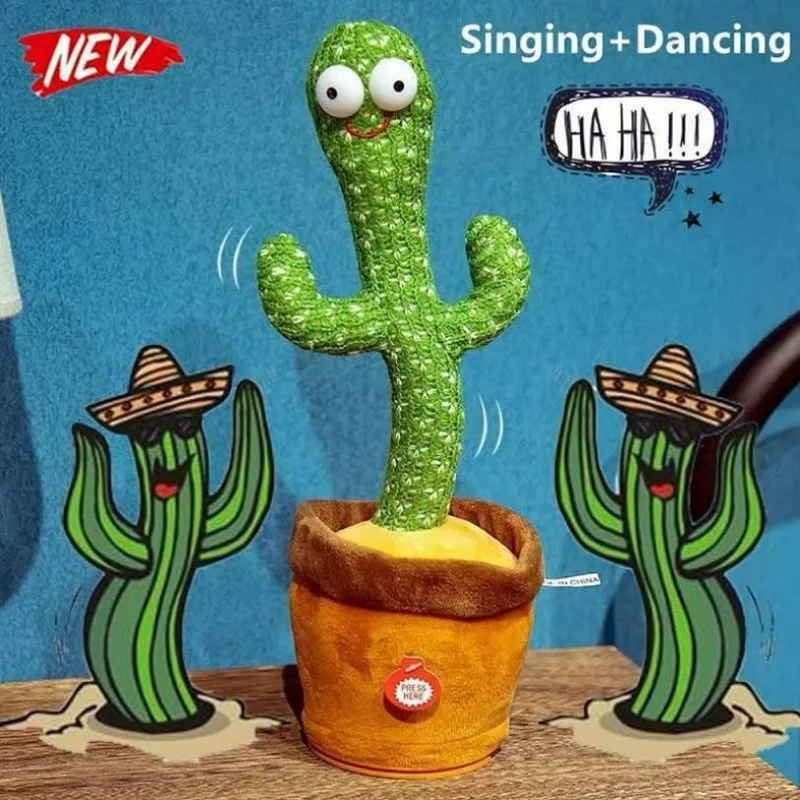 Deju Kaktuss rotaļlietas Elektriskās Dziedāšanas 120 Dziesmas, Dejas Un Grozīties Kaktuss Gaismas Ierakstīšanas Mācīšanās Runāt Vīšanas Plīša