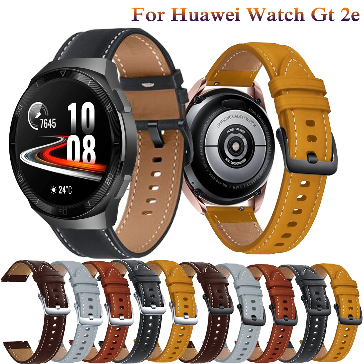Jauns Huawei Skatīties GT 2 / Pro / 2E / GT 46mm Siksna Īstas Ādas Band 22mm Pulksteņu Siksniņas GT2 gt2e Aproce Watchband Aproce