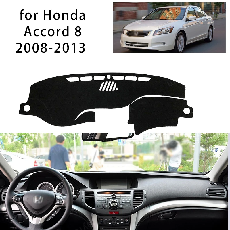 Honda Accord 2008. - 2013. Gadam 8 Konsoles Paneļa Zamšādas Mat Aizsargs Sunshield Vāciņu
