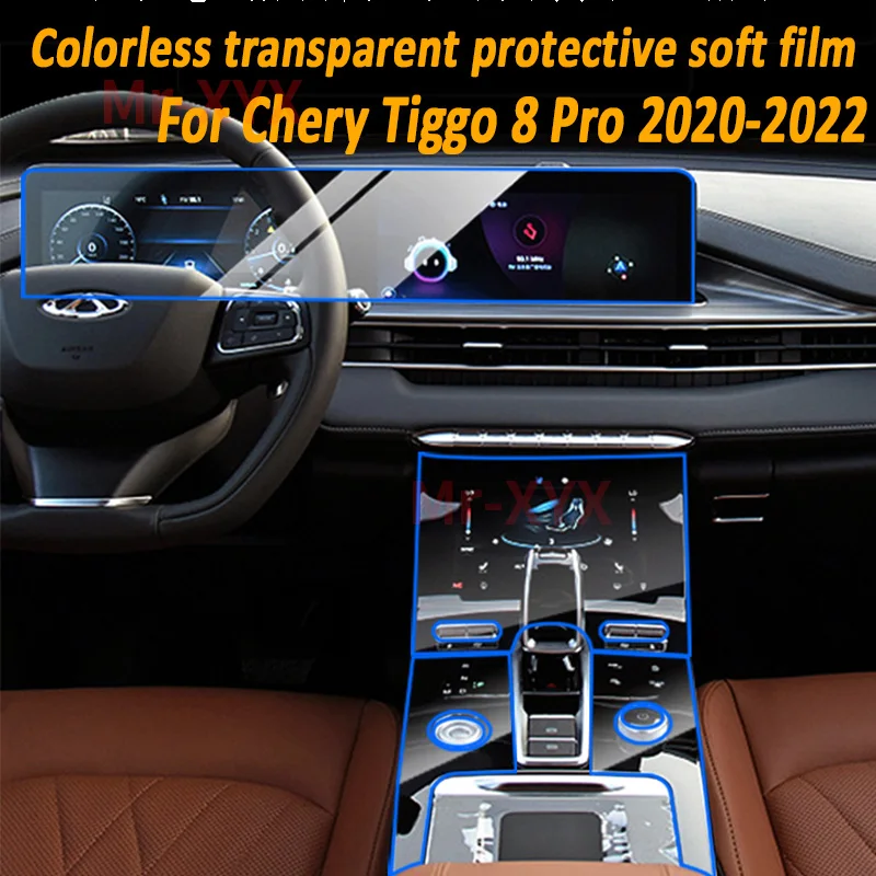 Par CHERY TIGGO 8PRO MAX Pārnesumkārbas Paneļa Navigācija, Automobiļu Interjera Ekrāna aizsargplēvi TPU Anti-Scratch Uzlīmes Aizsardzībai