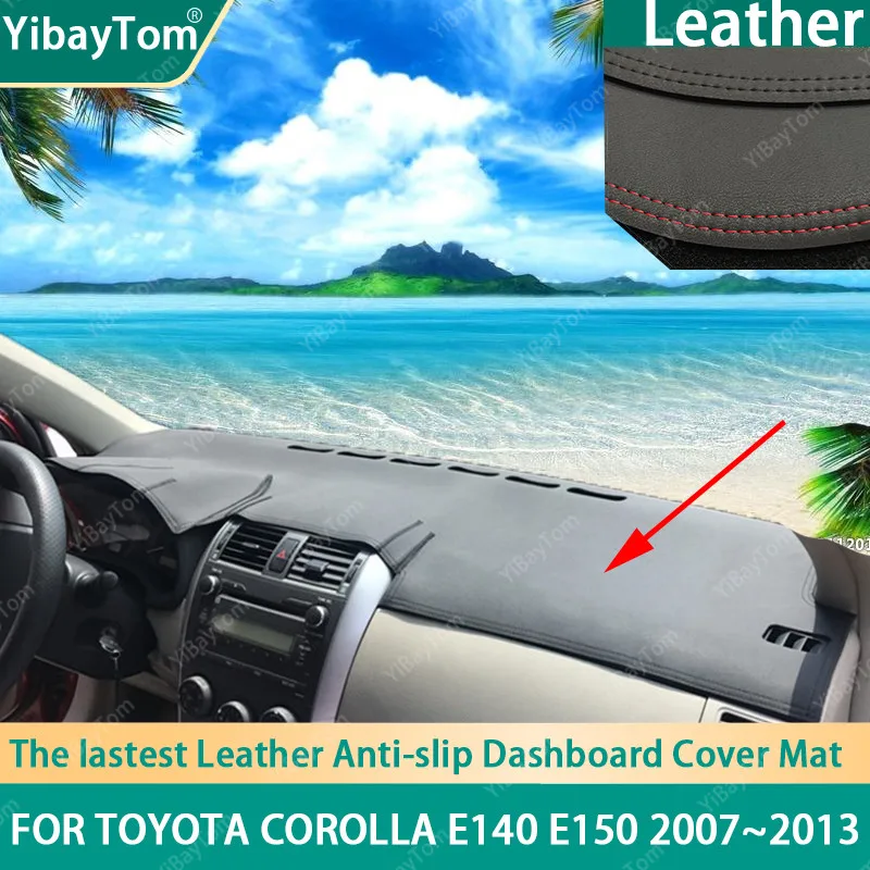 Izturīga PU Ādas Paneļa Anit-slip Anti-UV Segtu mat Aizsardzības Paklājs Toyota Corolla E140 E150 2007~2013 piederumi
