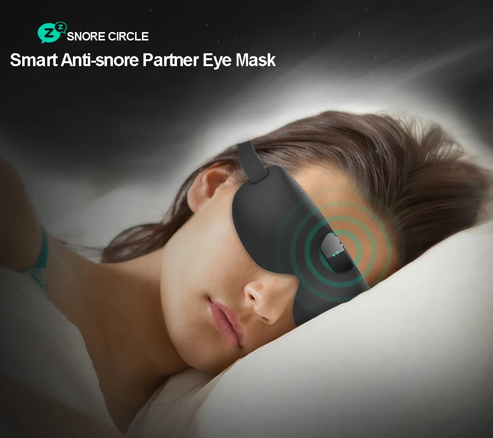 Biosensor Anti-krāciens Acu Maska Krākšana Aizbāzni Ierīces Portatīvo Guļ Atbalsta Smart 3D Autonoma Eyeshade Miega Uzraudzības Uzlabošanai