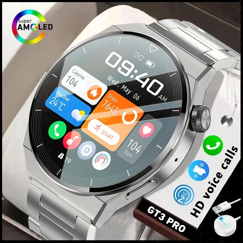 Par Huawei Xiaomi NFC Bluetooth Zvanu Smart Skatīties Vīrieši GT3 PRO AMOLED 390*390 HD Ekrāns IP68 Ūdensnecaurlaidīga Sporta Smartwatch Līdz 2023. Jaunas