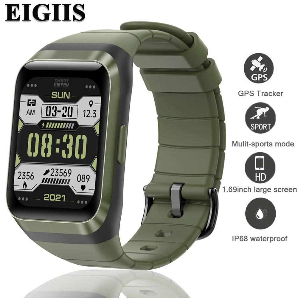 EIGIIS Smart Skatīties Vīrieši GPS Tracker Sports Fitness IP68 Ūdensnecaurlaidīga Asins skābekļa Pulksteņi Āra Smartwatch Sieviešu IOS Android