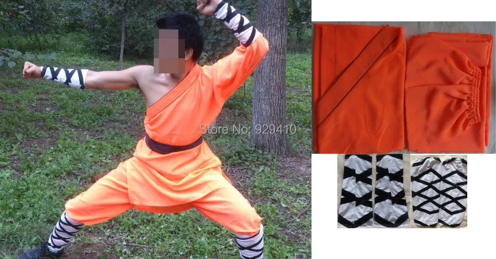 3colors augstas kvalitātes Cīņas mākslas formas tērpu kung fu tērpi shaolin Mūks apģērbu, 5gab/komplekts