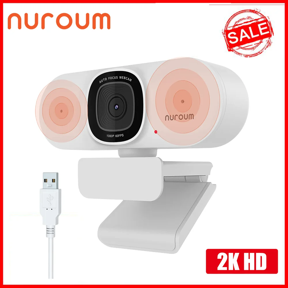 NUROUM V15-AF 2K Kameras Mini Kameras 2K Full HD tīmekļa Kamera Ar Mikrofonu automātiskās fokusēšanas Web Kameru, DATORU, Dators, Laptop Tiešsaistes Kameru