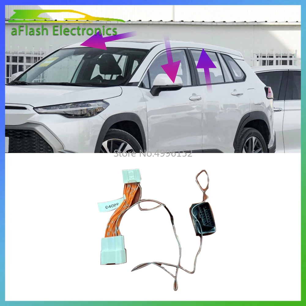 Toyota Corolla Krusta 2022-2023 OBDII Auto Auto Ātrums Atslēga Elektriski Logu Tuvāk Atvērt Kontrolieris Logu Pacēlāji OBD Ierīces Modulis
