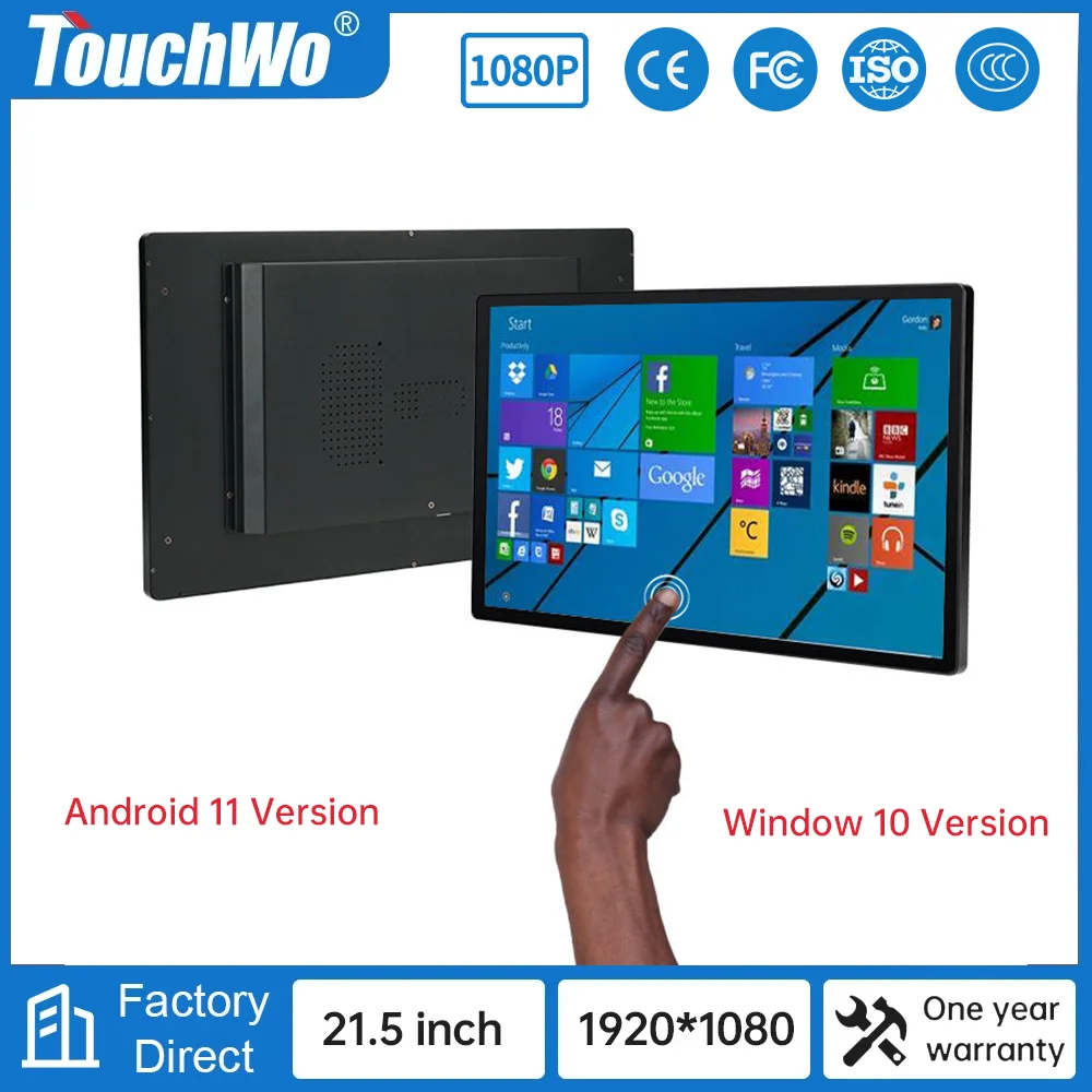 TouchWo 21.5 Collu Touch Screen Pc Touchscreen Monitoru Android/Logu Tablete Rūpniecības Viss Vienā Pc Aveņu Pi